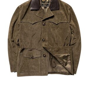 Men's Olive Suede Military Jacket *OLIVE* in first two pictures